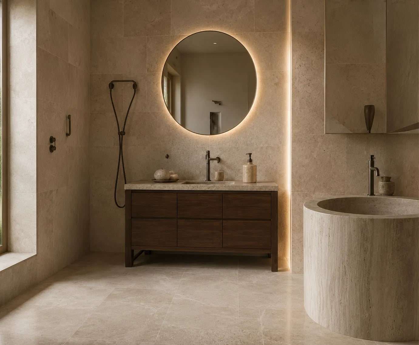 Badezimmer mit Naturstein